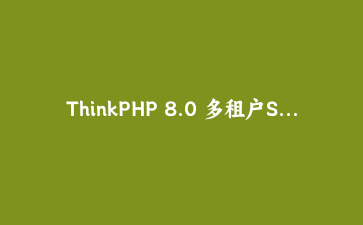 ThinkPHP 8.0 多租户SaaS系统架构实战：数据库隔离与数据路由完整解决方案